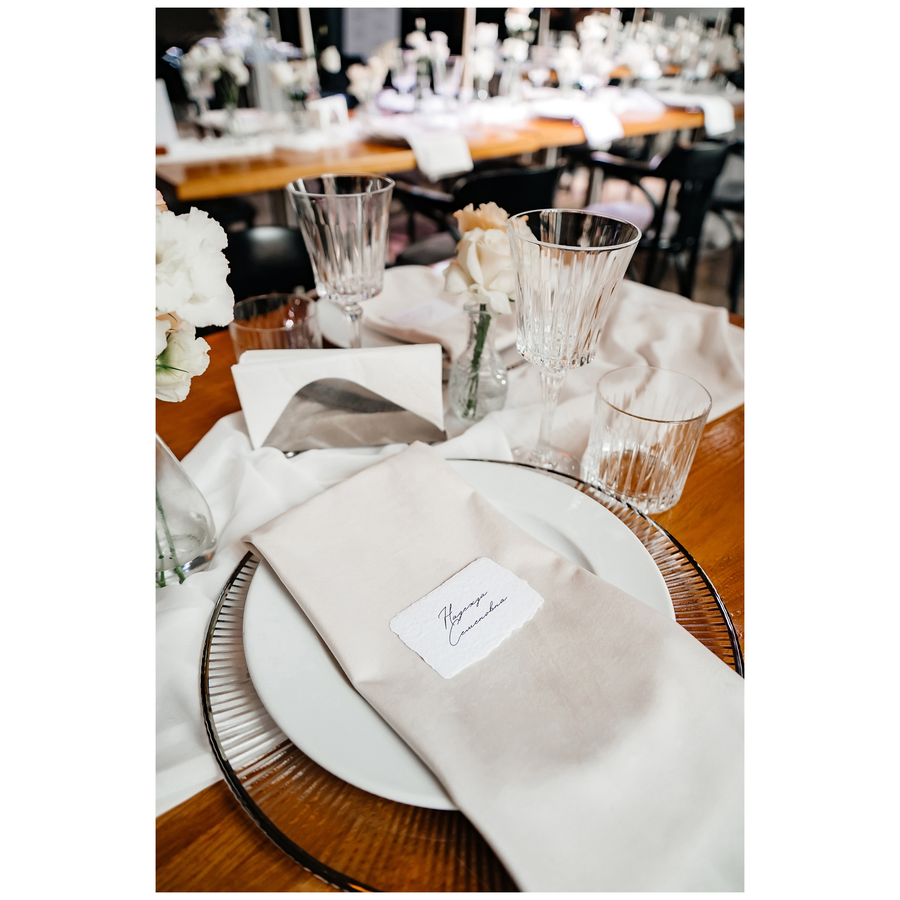 Салфетка бархатная "Бета" жемчужная - Фото миниатюра 5