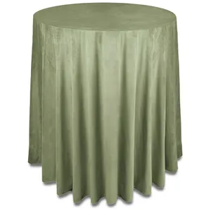 Скатерть бархат "Бета" светло-зеленая для коктейльного стола
