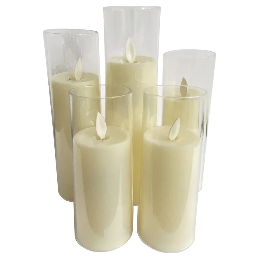 Набор свечей с пультом "Эрукто+" молочный - Фото миниатюра 1