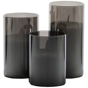 Набор свечей с пультом "Эрукто" дымчатый