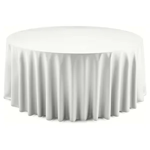 Скатерть "Шелк" белая глазурь круглая
