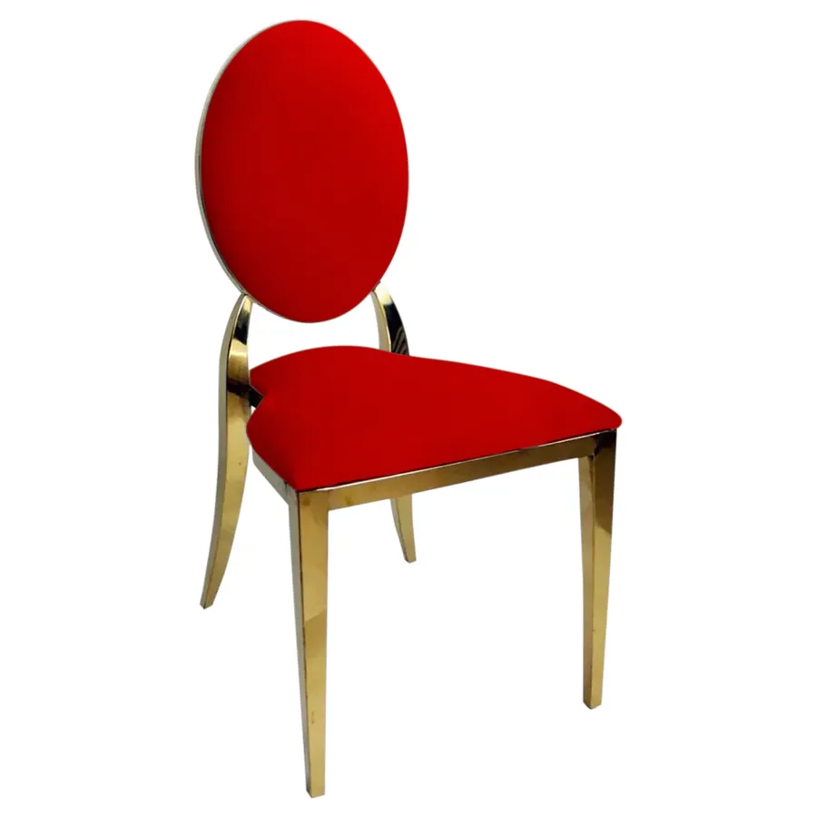 Стул "Вашингтон" золотой, красный дракон бархат - Фото основное 1