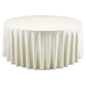 Скатерть "Шелк" айвори круглая