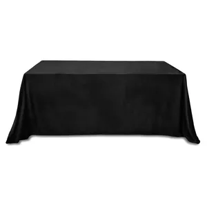 Скатерть бархатная "Бета+" черная прямоугольная
