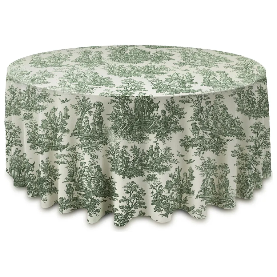 Скатерть "Каппа" Диор зеленая круглая - Фото основное 1