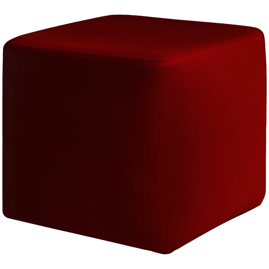 Пуфик "Квадро" гранатовый бархат - Фото миниатюра 2