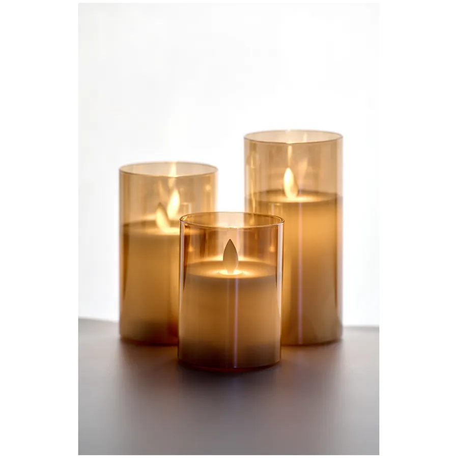 Набор свечей с пультом "Эрукто" золотой - Фото миниатюра 2