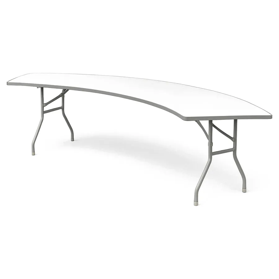 Банкетный стол "Вольф" волна большой белый - Фото основное 1