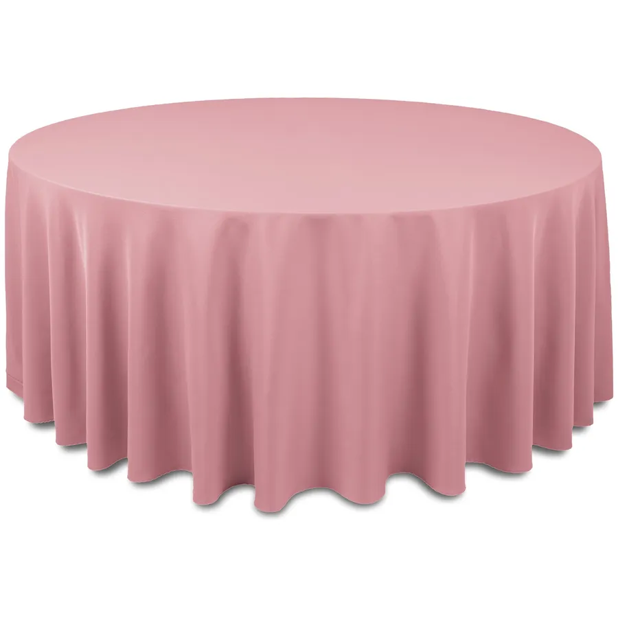 Скатерть "Альфа" пыльно-розовая круглая - Фото основное 1