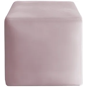 Пуфик "Квадро" | бледно-розовый бархат