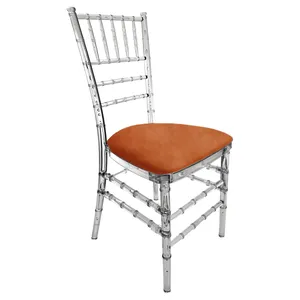 Стул "Тиффани" прозрачный, рыжая лиса бархат