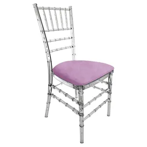 Стул "Тиффани" прозрачный, фиалковый бархат