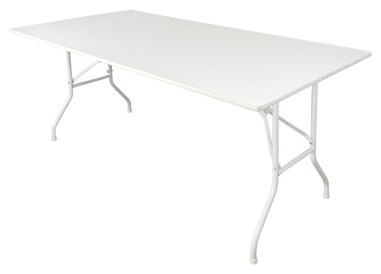 Банкетный стол "Вольф" прямоугольный белый 180