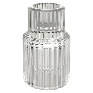 Подсвечник "Гарри" стеклянный прозрачный