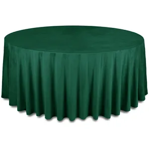 Скатерть бархатная "Бета" зеленый малахит круглая