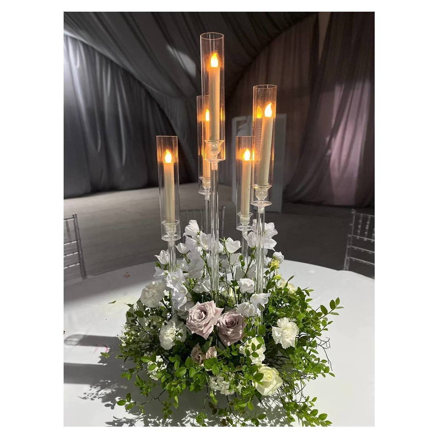 Подсвечник "Рути 5" прозрачный - Фото миниатюра 2