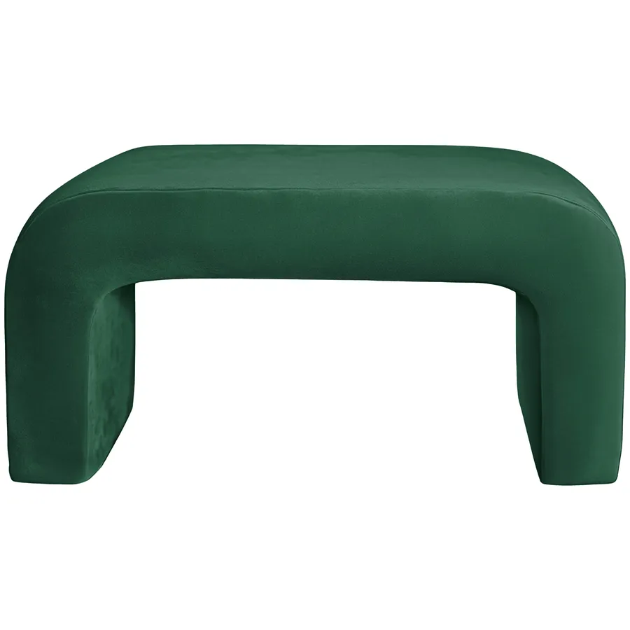 Пуфик "Боу" макс | зеленый малахит бархат - Фото миниатюра 1