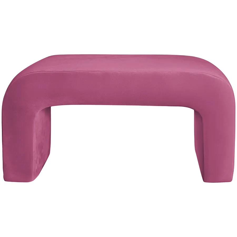 Пуфик "Боу" макс | малиновый бархат - Фото миниатюра 1