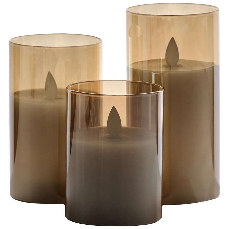 Набор свечей с пультом "Эрукто" золотой - Фото миниатюра 1