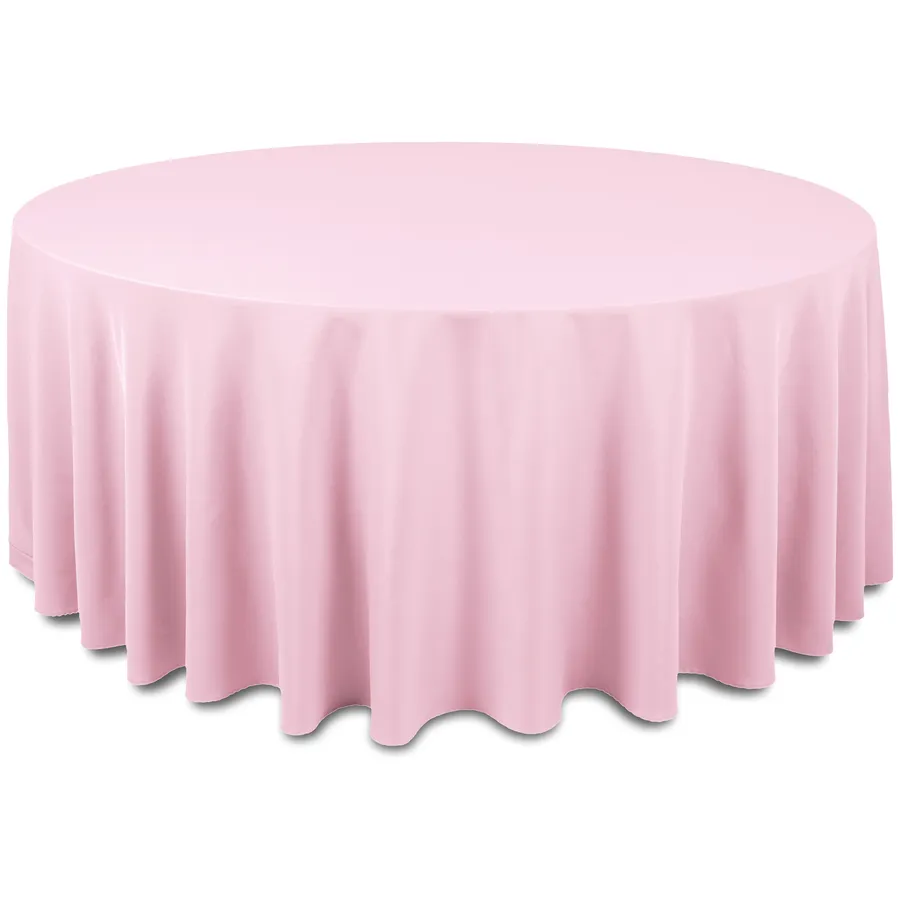 Скатерть "Альфа" нежно-розовая круглая - Фото миниатюра 1