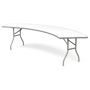Банкетный стол "Вольф" волна большой белый
