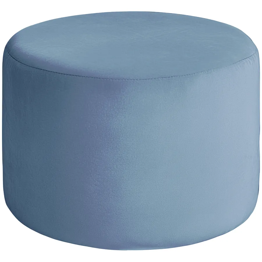 Чехол пуфик "Фуфик" миди голубой сапфир бархат - Фото миниатюра 1