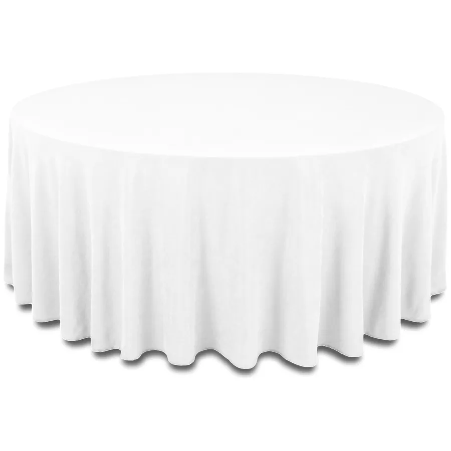 Скатерть канвас "Гамма" белая круглая - Фото миниатюра 1