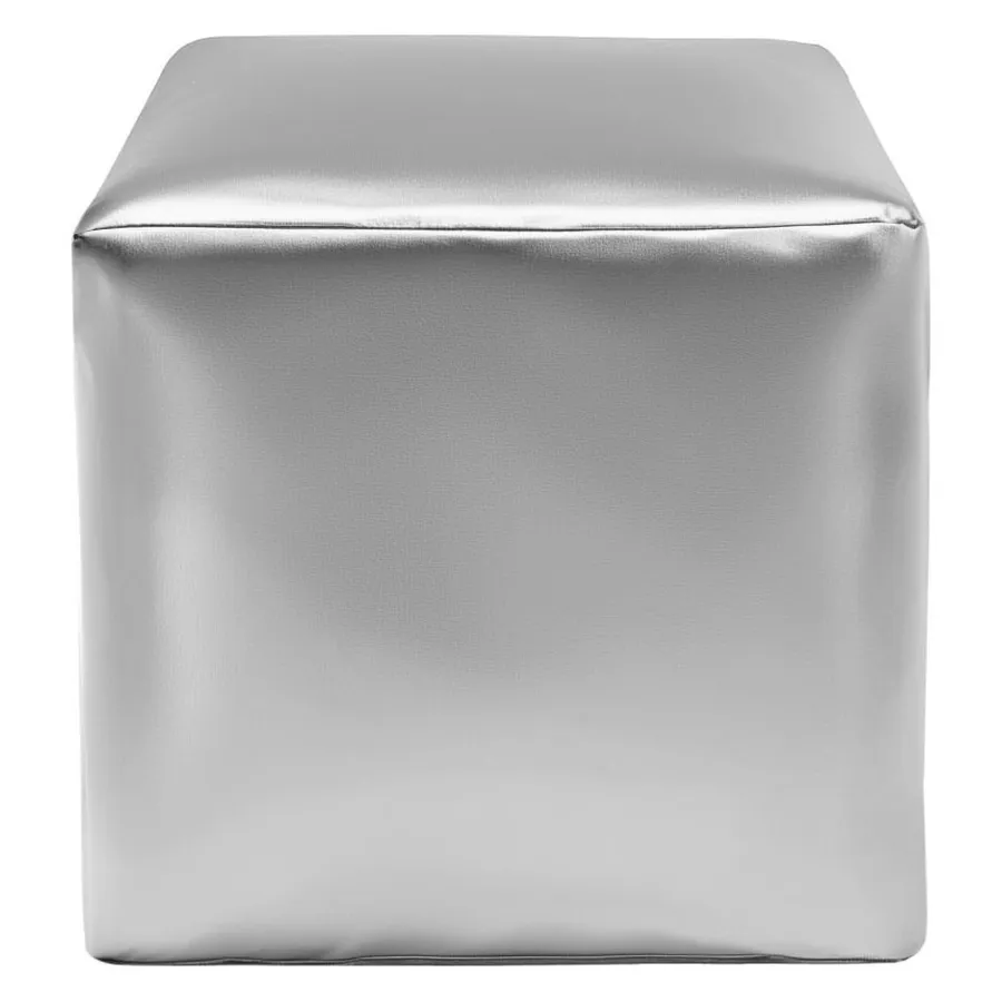Пуфик "Квадро" серебряный - Фото миниатюра 1