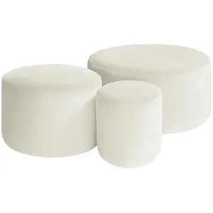 Набор пуфов "Фуфик" жемчужный бархат