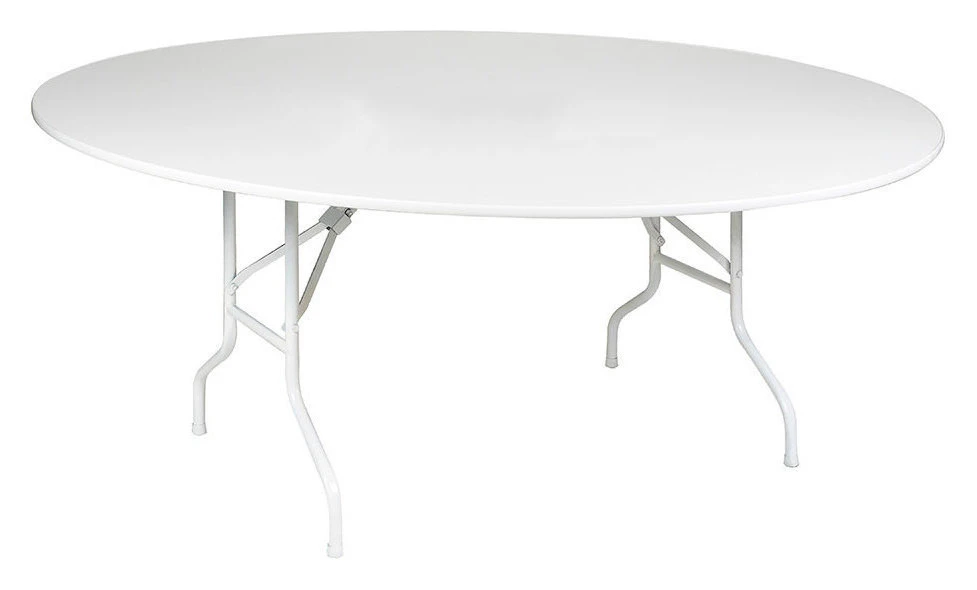 Банкетный стол "Вольф" круглый белый 180