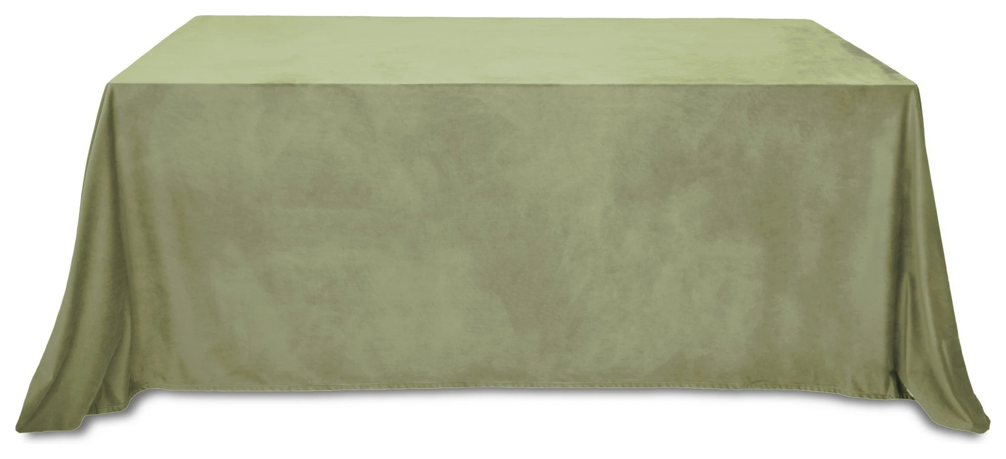 Скатерть бархатная "Бета+" светло-зеленая прямоугольная