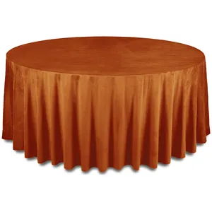 Скатерть бархатная "Бета" рыжая лиса круглая