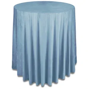 Скатерть бархат "Бета" голубой сапфир для коктейльного стола