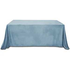 Скатерть бархатная "Бета" голубой сапфир прямоугольная