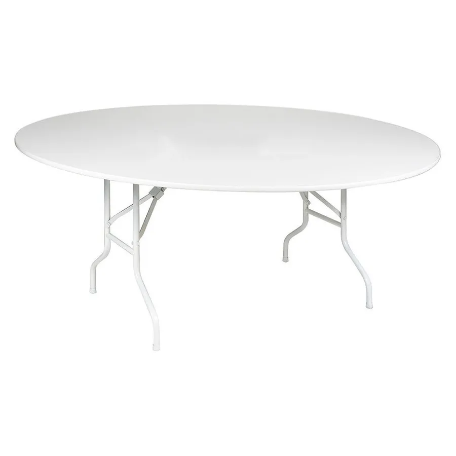 Банкетный стол "Вольф" круглый белый 180 - Фото основное 1