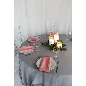 Скатерть "Альфа" серая круглая - Фото 2