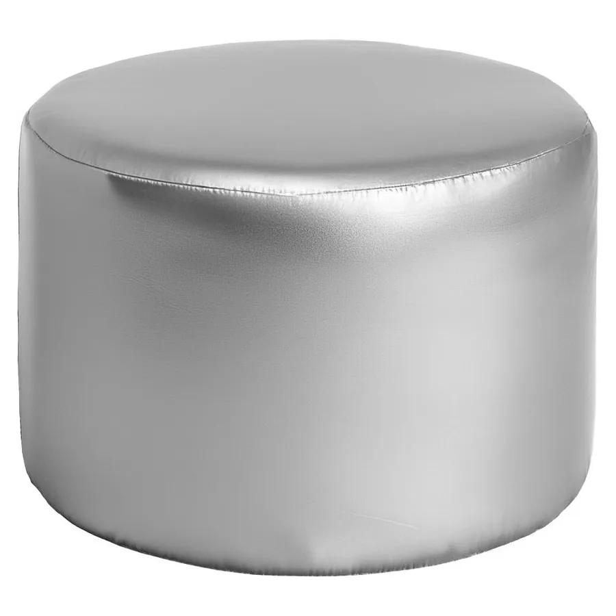 Чехол пуфик "Фуфик" миди серебро - Фото миниатюра 1