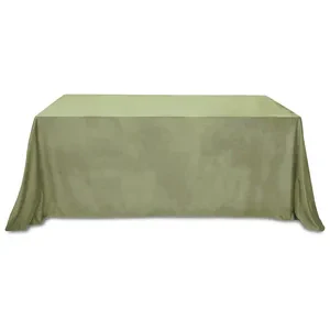 Скатерть бархатная "Бета+" светло-зеленая прямоугольная - Фото 1