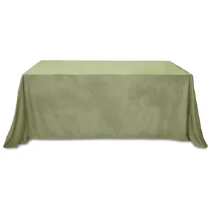 Скатерть бархатная "Бета+" светло-зеленая прямоугольная