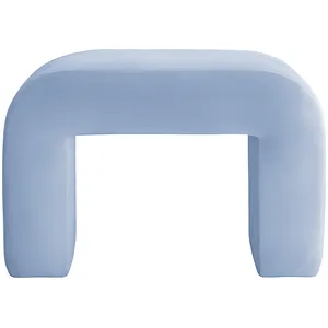 Пуфик "Боу" мини | голубой сапфир бархат