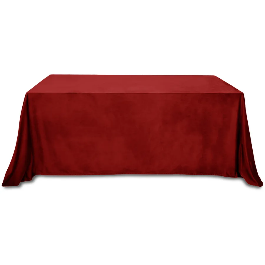 Скатерть бархатная "Бета+" гранатовая прямоугольная - Фото миниатюра 1