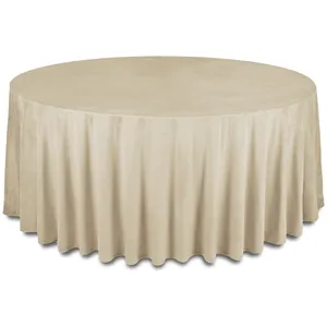 Скатерть бархатная "Бета" латте круглая