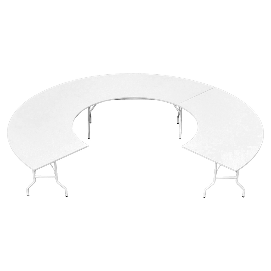 Банкетный стол "Вольф" змейка  3 части белый - Фото миниатюра 1