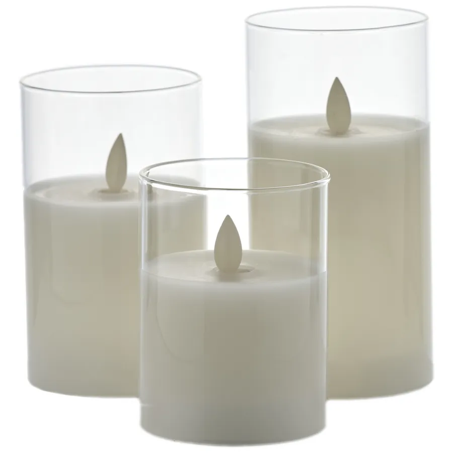 Набор свечей с пультом  "Эрукто" белый - Фото миниатюра 1