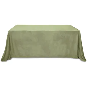Скатерть бархатная "Бета" светло-зеленая прямоугольная