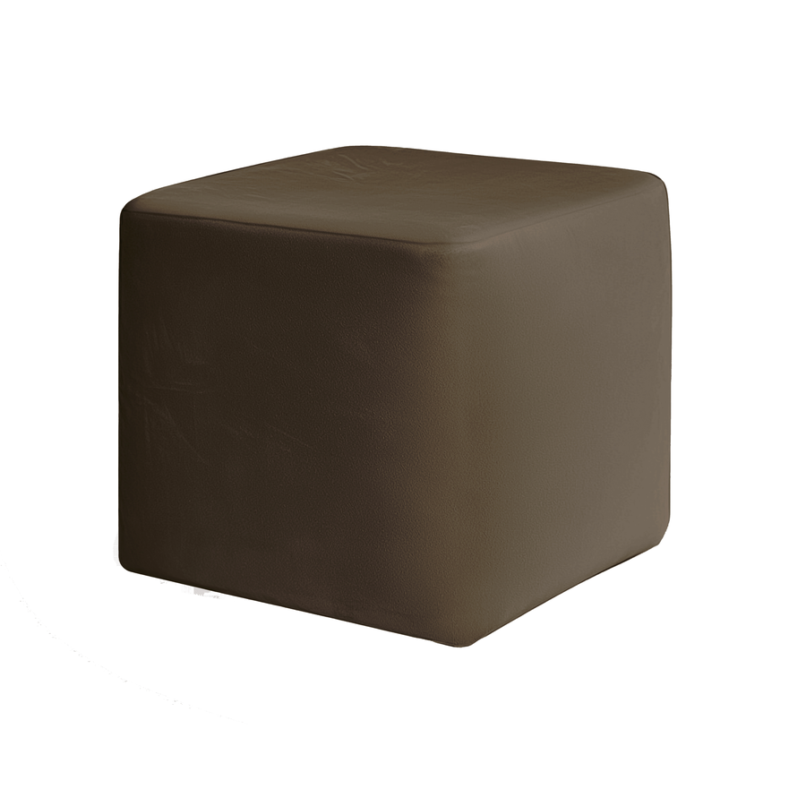 Чехол пуфик "Квадро" шоколадный бархат  - Фото миниатюра 1
