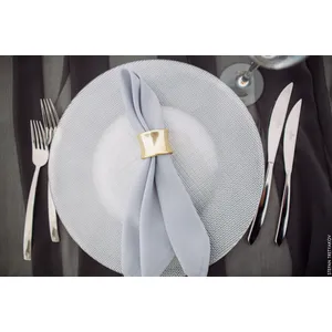 Кольцо для салфетки "Свифт" золотое - Фото 4