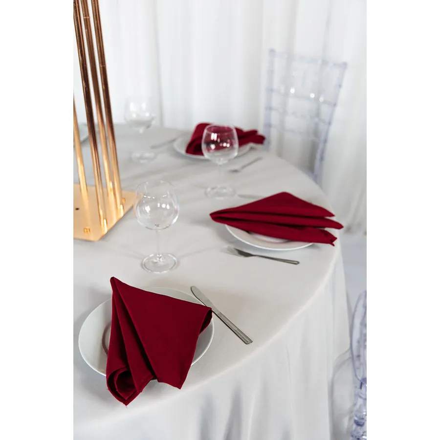 Скатерть "Альфа" светло-серая круглая - Фото миниатюра 5