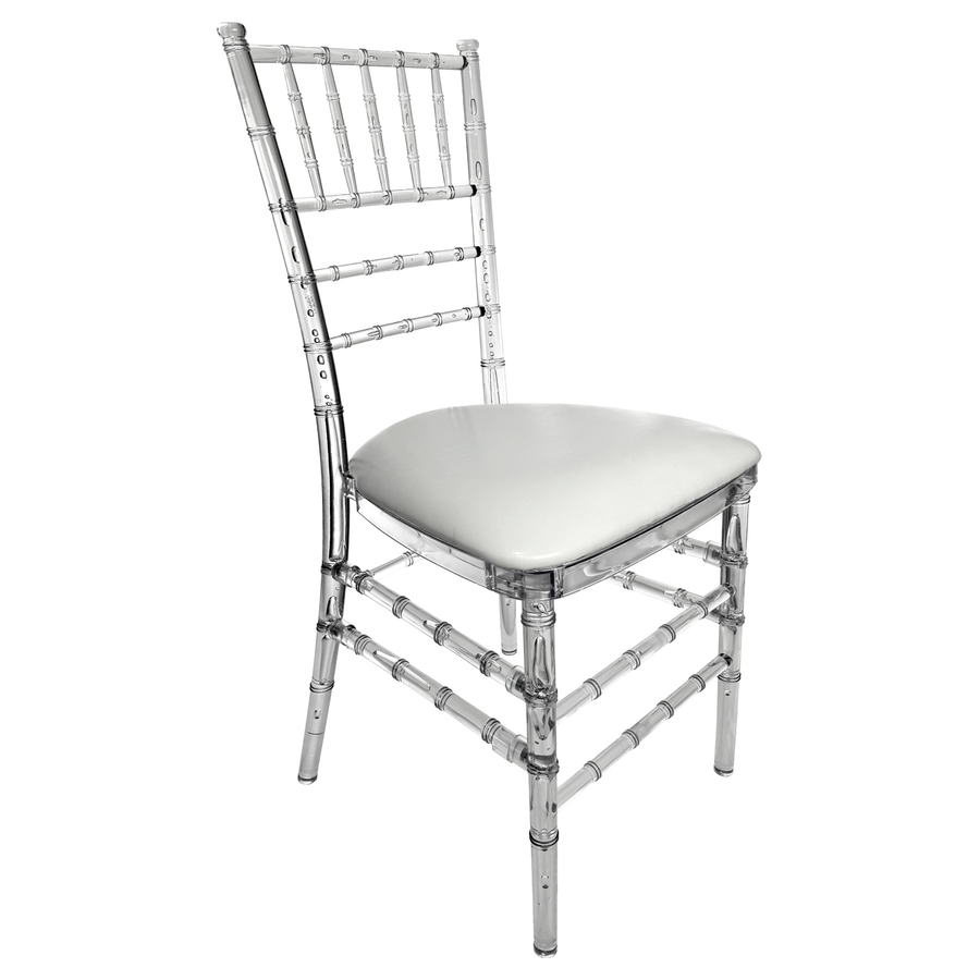 Стул "Тиффани" прозрачный с подушкой из эко-кожи - Фото основное 1