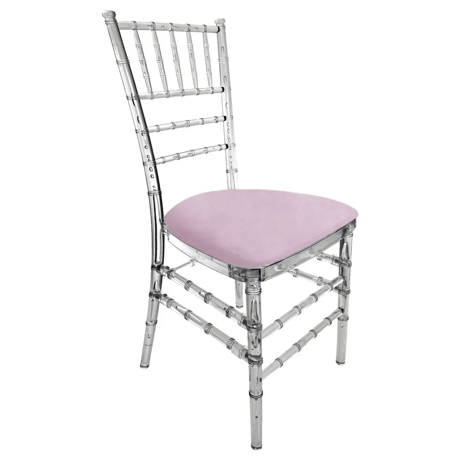 Стул "Тиффани" прозрачный, сиреневая дымка бархат - Фото основное 1